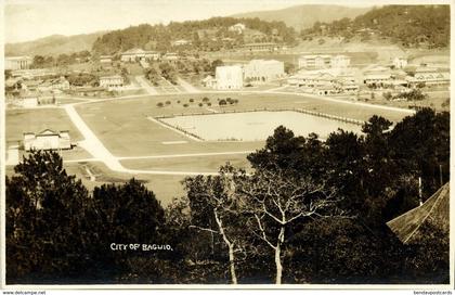 philippines, BAGUIO, Benguet Luzon, Partial View (1910s) RPPC Postcard