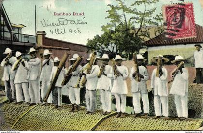 philippines, Music Band with Bamboo Instruments (1908) Postcard