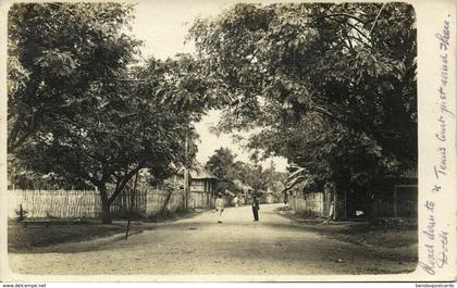 philippines, Road down to Dock (1910s) RPPC Postcard