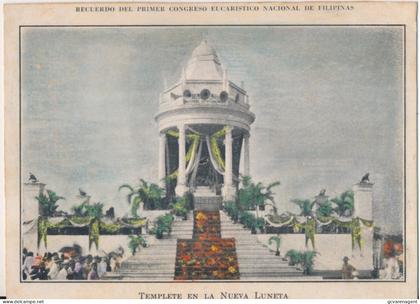 TEMPLETE EN LA NUEVA LUNETA.  DECEMBRE 1929        2 SCANS