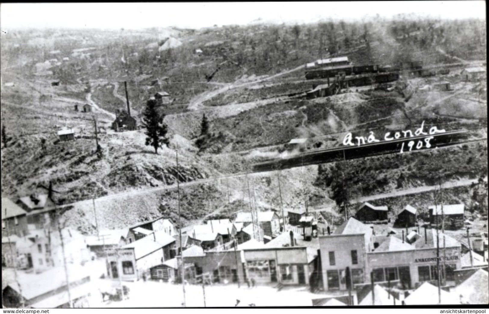 Photo CPA Anaconda Montana USA, Butte Anaconda and Pacific Railway, 1908