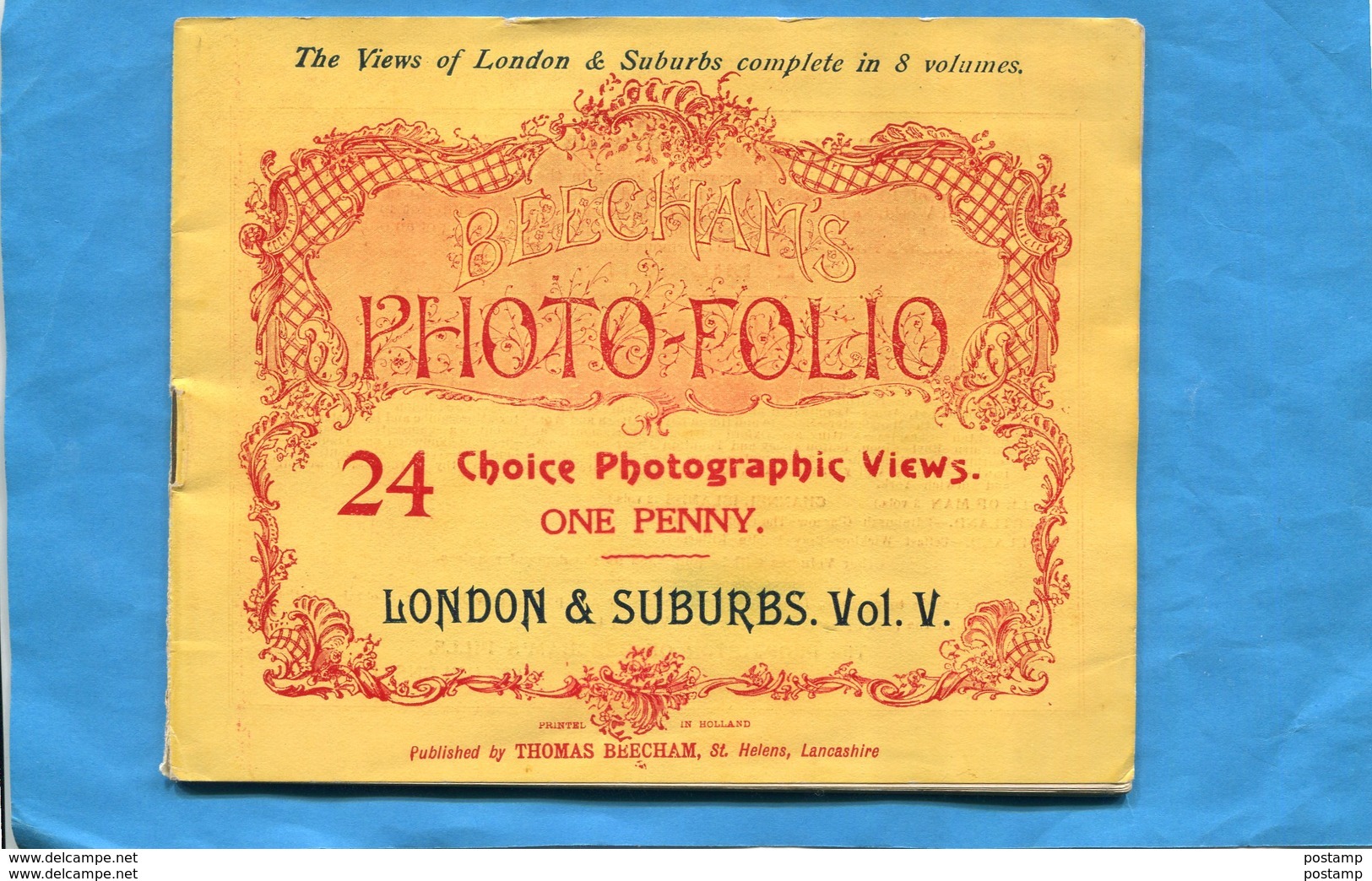 PHOTO FOLIO-BEECHAM-LONDON&SUBURBS --24-choice photographis views-années 1900-10