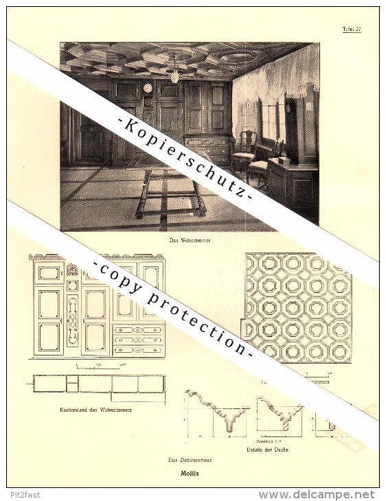 Photographien  / Ansichten , 1919 , Mollis und Netstal , Prospekt , Fotos , Architektur !!!