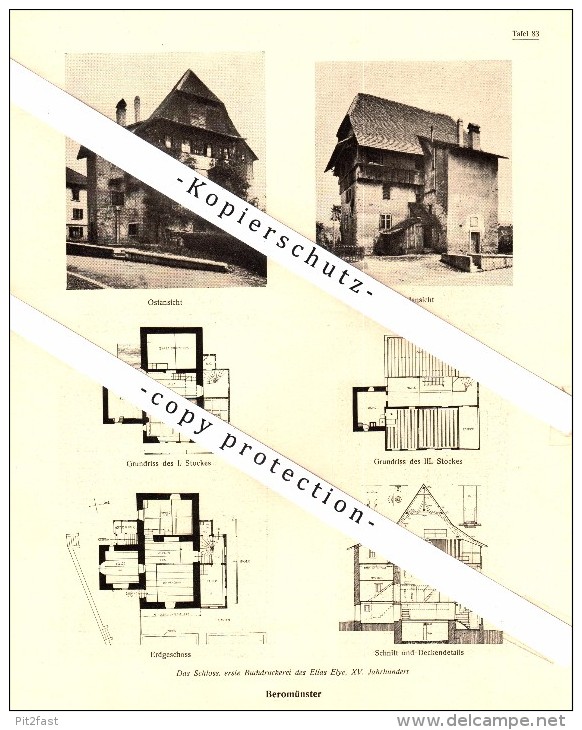 Photographien / Ansichten , 1920 , Beromünster , Altishofen , Prospekt , Architektur , Fotos !!!