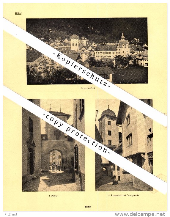 Photographien / Ansichten , 1925 , Ilanz / Glion , Prospekt , Architektur , Fotos !!!