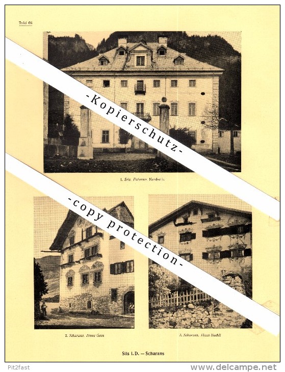 Photographien / Ansichten , 1925 , Sils im Domleschg , Scharans , Fürstenau , Prospekt , Architektur , Fotos !!!