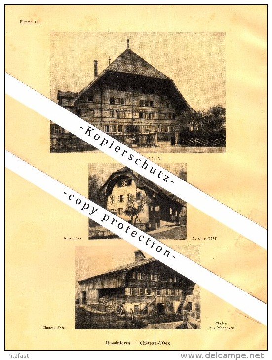 Photographien / Ansichten , 1933 , Rossinière , Chateau-d'Oex , Prospekt , Architektur , Fotos !!!