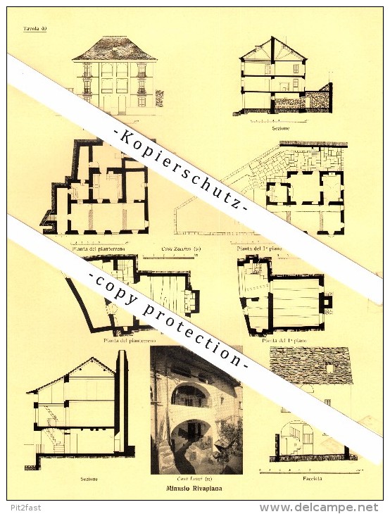 Photographien / Ansichten , 1936 , Minusio Rivapiana , Tenero-Contra , Navegna , Prospekt , Architektur , Fotos !!!