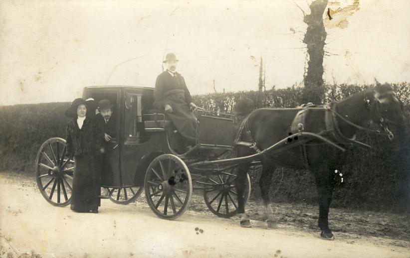 Photos - Carte-Photo -  Voiture Attelée - Attelage - Cocher