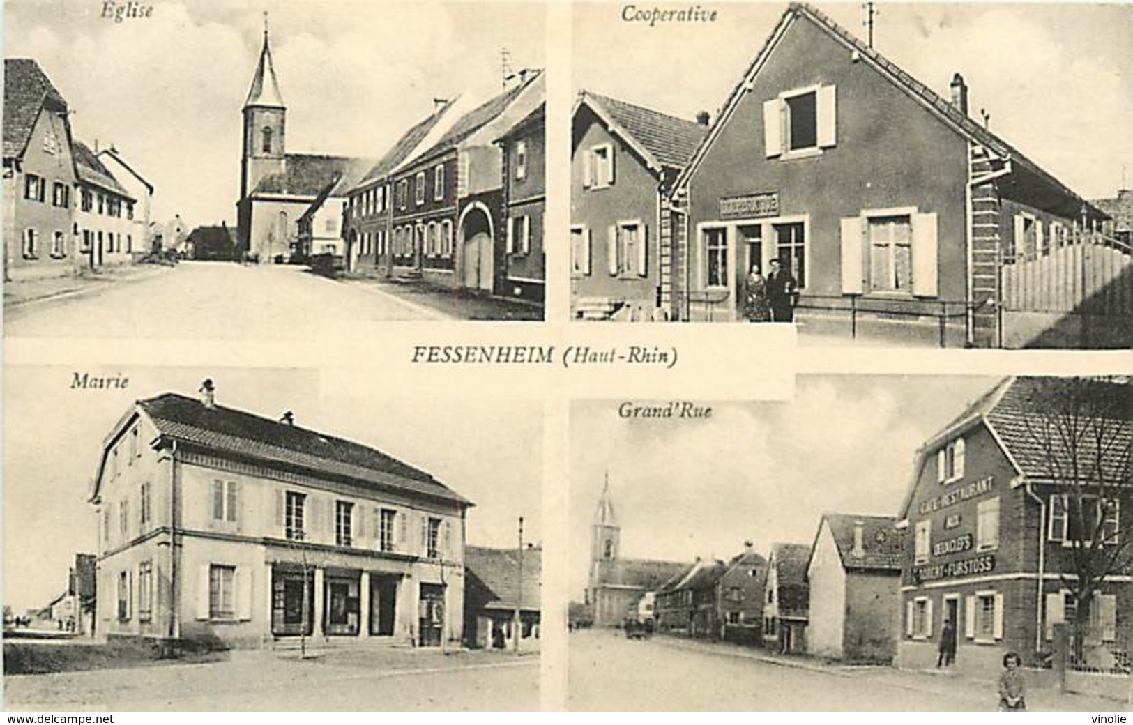 PIE-17-F-CH.1860 : FESSENHEIM. VUES MULTIPLES. A KANITZER A MULHOUSE. SOUVENIR DE.