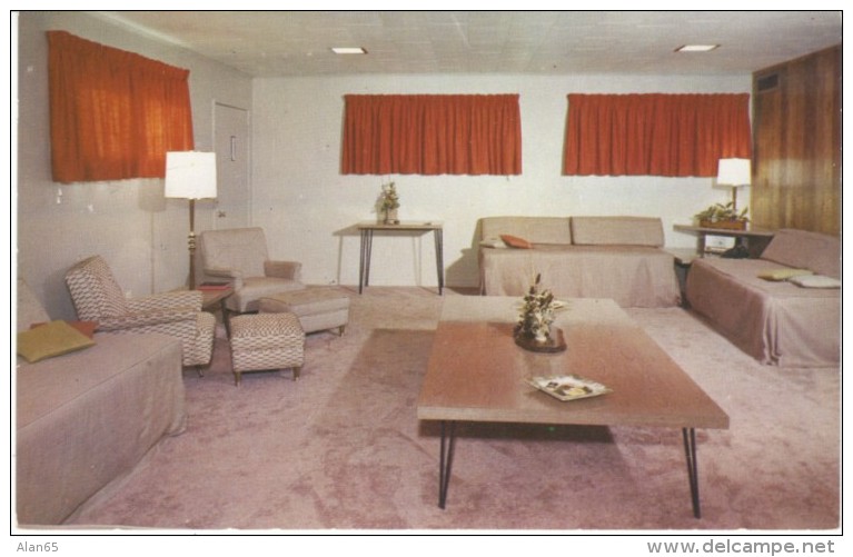 Pine Bluff AR Arkansas, Holiday Inn Hotel Room Interior View, Mid-century Decor, c1950s Vintage Postcard