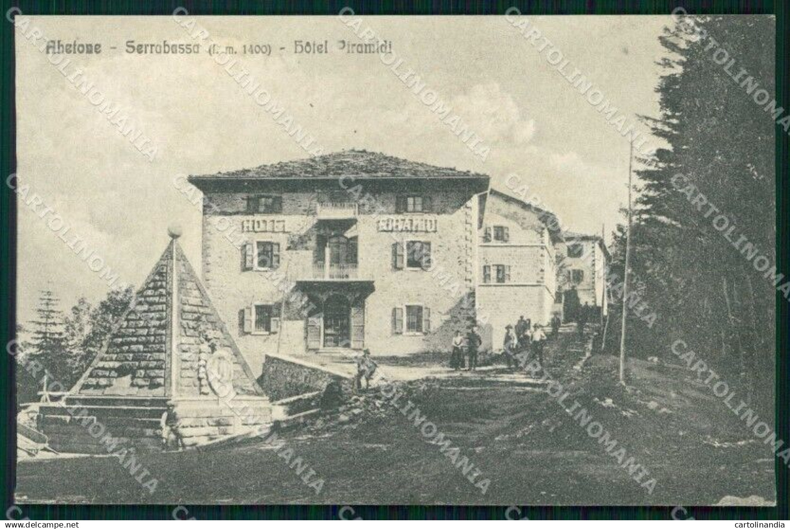 Pistoia Abetone Serrabassa Hotel Piramidi SCOLLATA cartolina RT2893