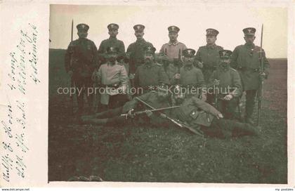 74025654 Woldenberg Dobiegniew Neumark Pommern PL Soldaten Gruppenaufnahme