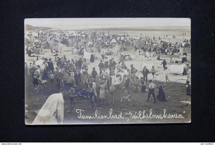 POLOGNE - Carte postale photo d'une plage remplie de monde en 1912 - L 80574