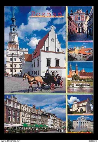 Pologne - Poznan - Multivues - Chevaux - Calèche - Voir Timbre de Pologne - CPM - Voir Scans Recto-Verso