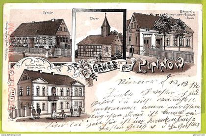 ae9804 -  POLAND  -  VINTAGE  POSTCARD - Gruss aus Pinnow ( Pniow ) - 1900