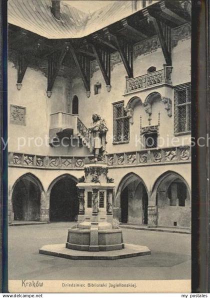 71667052 Krakow Krakau Dziedziniec Biblioteki Jagiellonskiej Denkmal Krakow Krak