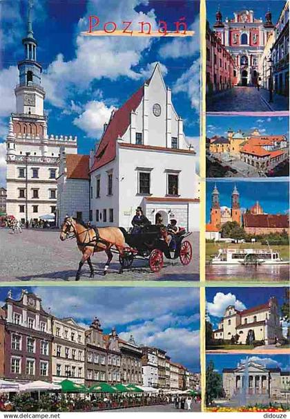 Pologne - Poznan - Multivues - Chevaux - Calèche - Voir Timbre de Pologne - CPM - Voir Scans Recto-Verso