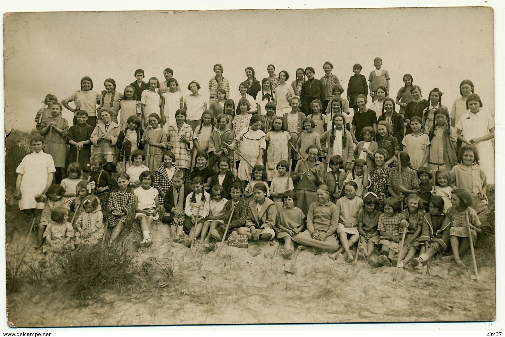 PORNICHET - Carte Photo, 1925 - Groupe de Jeunes Filles, Colonie ?