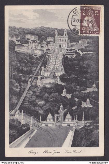 PORTUGAL, Vintage postcard, Braga, Sanctuary of Bom Jesus do Monte, General view