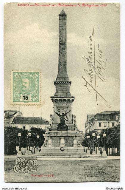 CPA - Carte Postale - Portugal - Monumento aos Restauradores de Portugal - 1905 (SV6111)