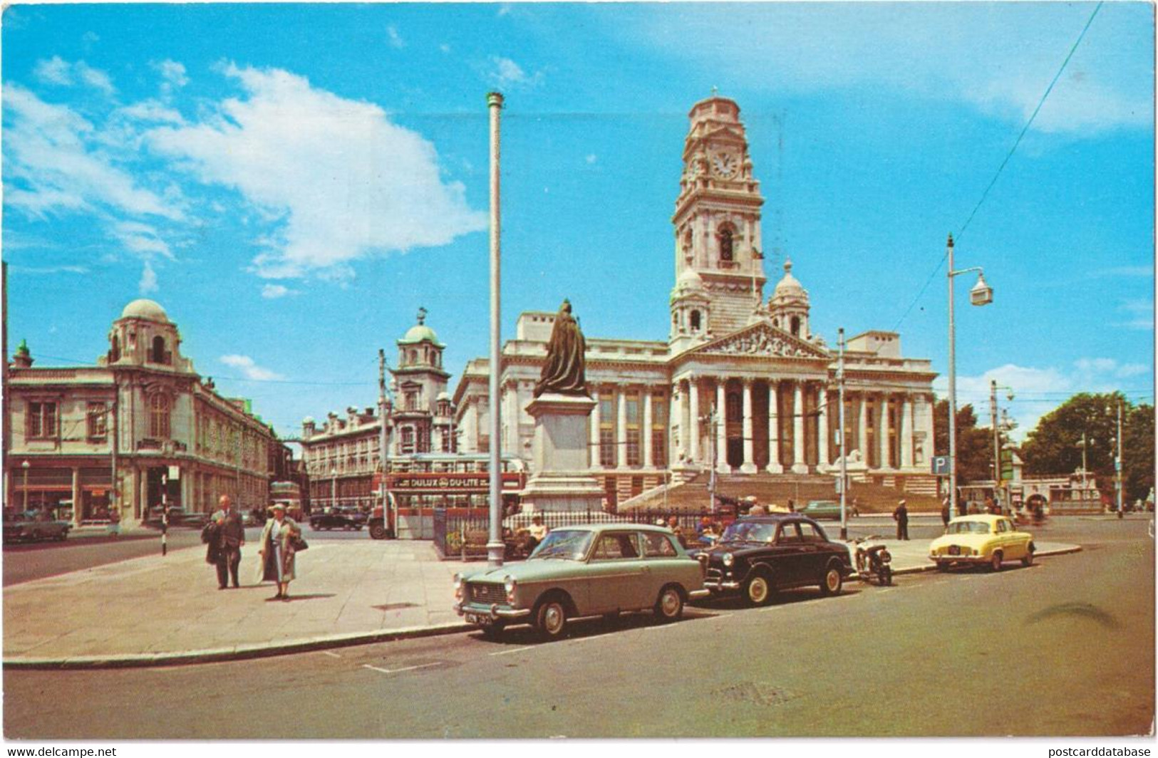 Portsmouth - The Guildhall - & old cars