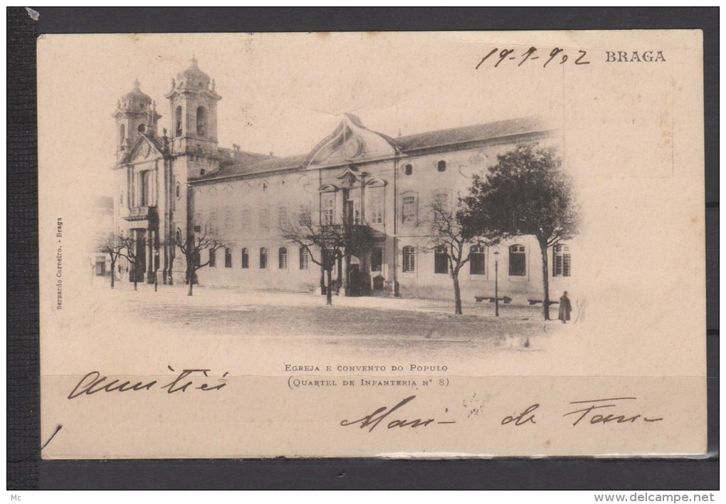 Portugal - Braga - Egreja e convento do Populo ( Quartel de Infanteria n° 8 )