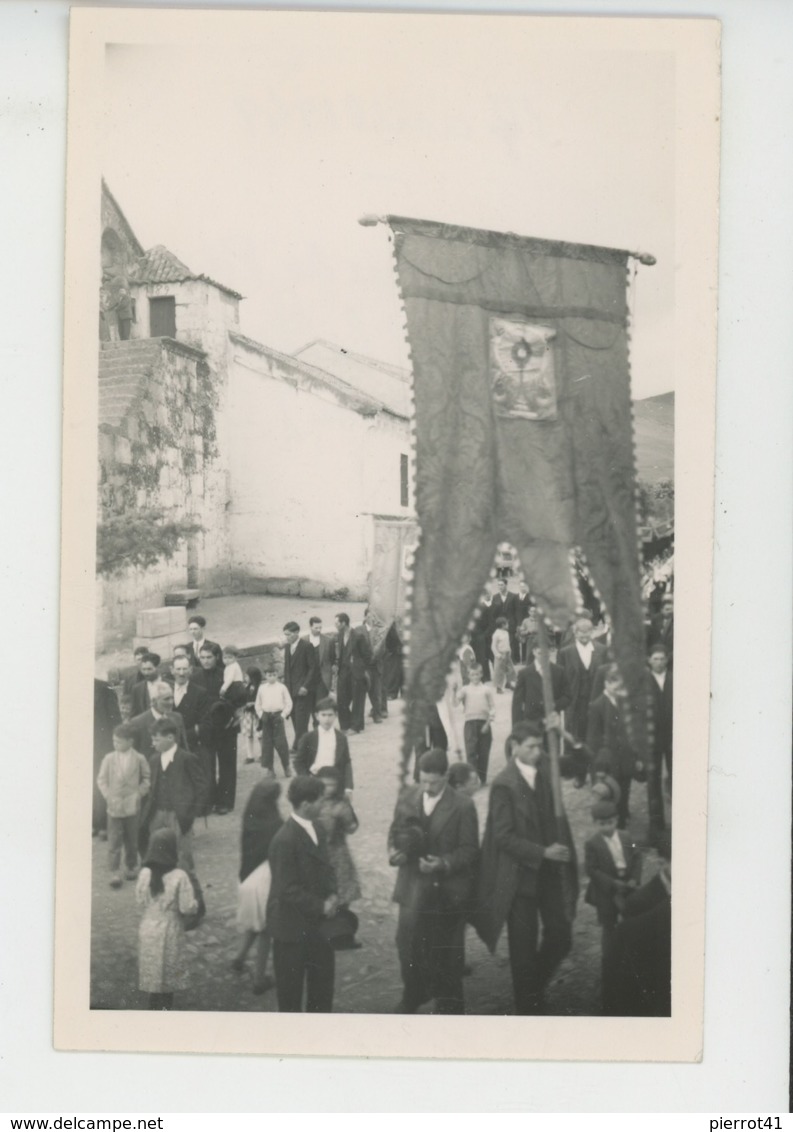 PORTUGAL - CASTELO BRANCO - Procession de Pâques à VALHELHAS (ESTRELA ) en 1949 - Photo format 11,5x7 cm