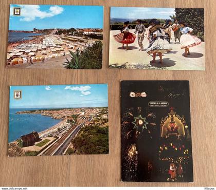 PORTUGAL set of 4 vintage postcards lot Portugal