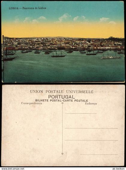 Postcard Lissabon Lisboa Panorama de Lisboa 1914