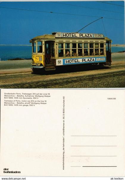 Postcard Porto Porto de Leixões - Straßenbahn 1985