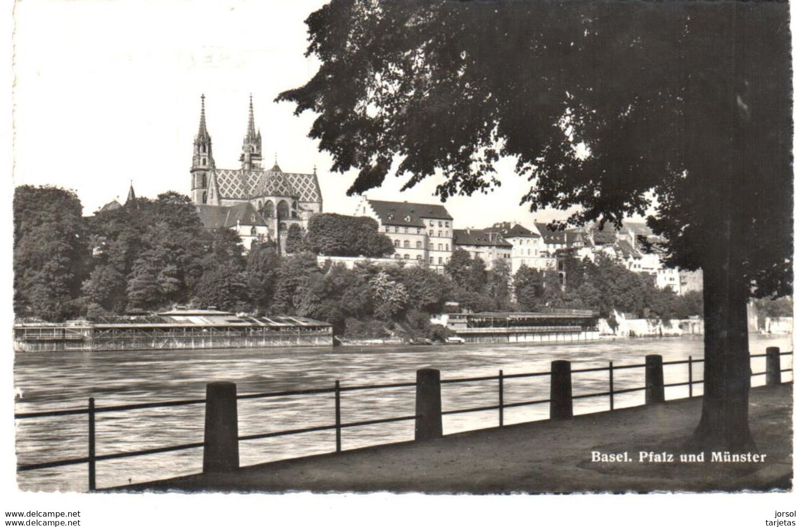 POSTAL    BALE (BASILEA) SUIZA   - VISTA DE LA CATEDRAL  (PLATZ UND MÜNSTER)