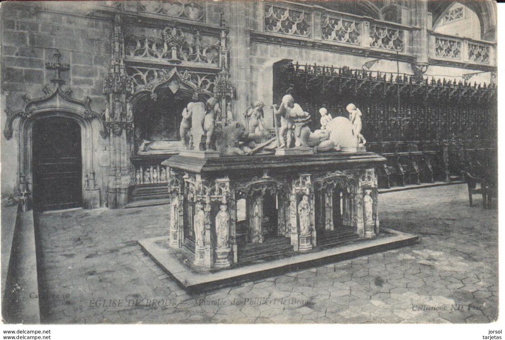 POSTAL    BOURG-EN-BRESSE  -FRANCIA   - IGLESIA DE BROU-MAUSOLEO DE FILIBERTO EL HERMOSO