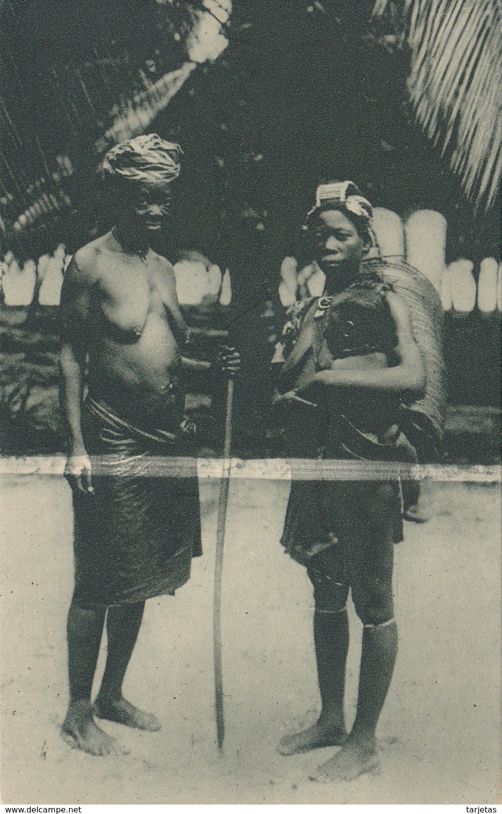 POSTAL DE GUINEA ESPAÑOLA PLAYERAS DE BATA (EXPO IBERO-AMERICANA SEVILLA 1929)