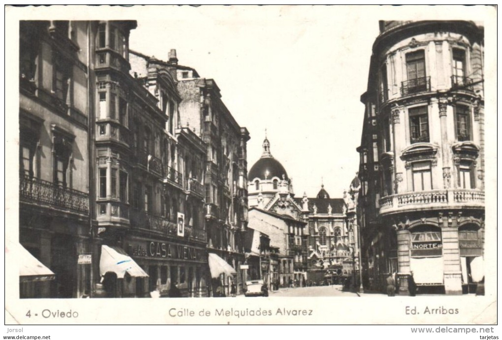 POSTAL   OVIEDO  -ASTURIAS  -ESPAÑA  -  CALLE DE MELQUIADES ALVARES