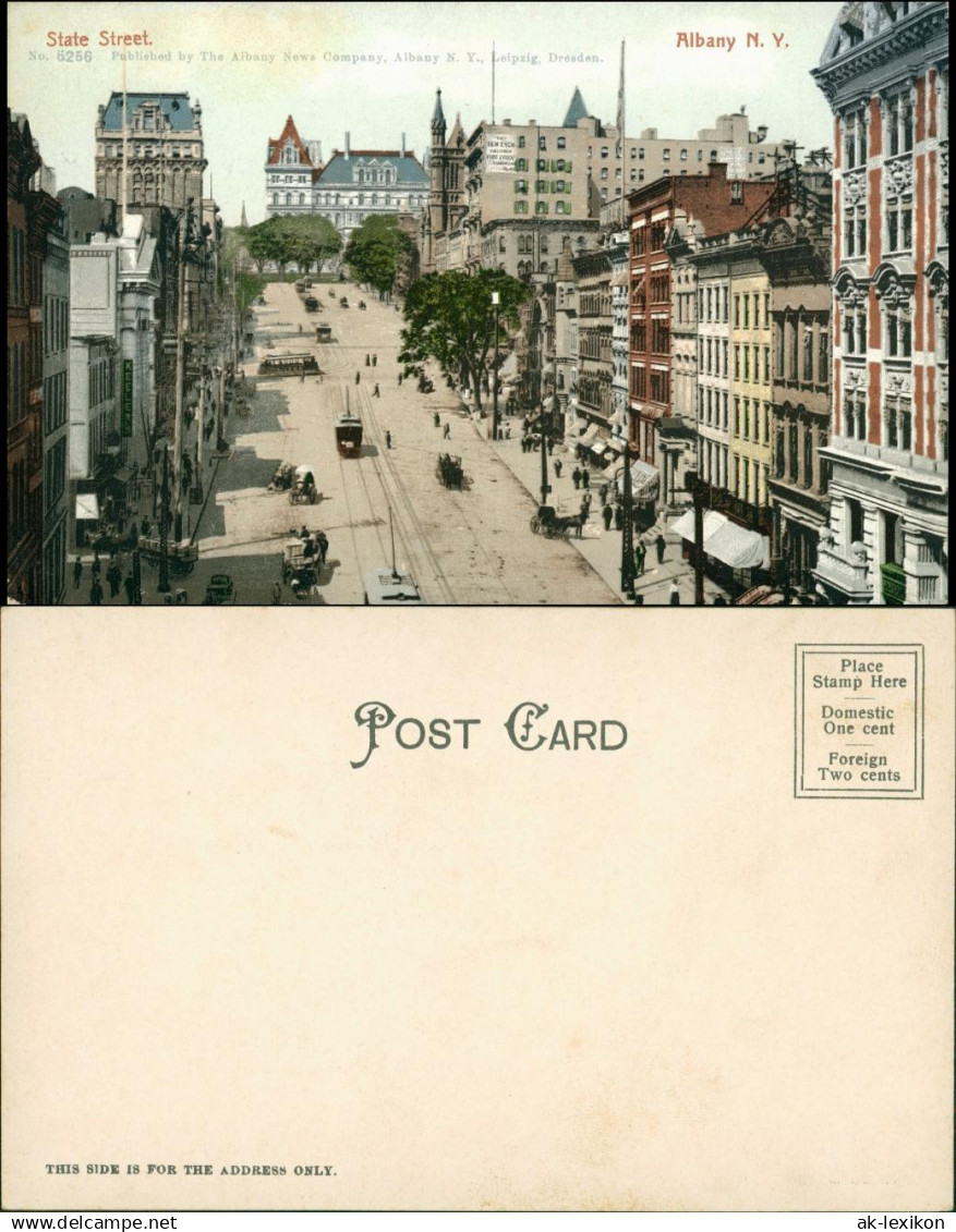 Postcard Albany State Street 1912