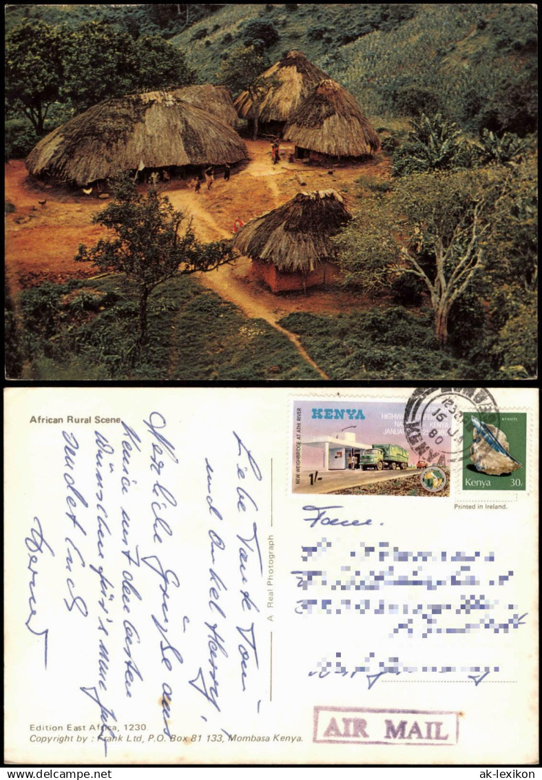 Postcard _Allgemein African Rural Scene, Ansicht Kenia Motivkarte 1980