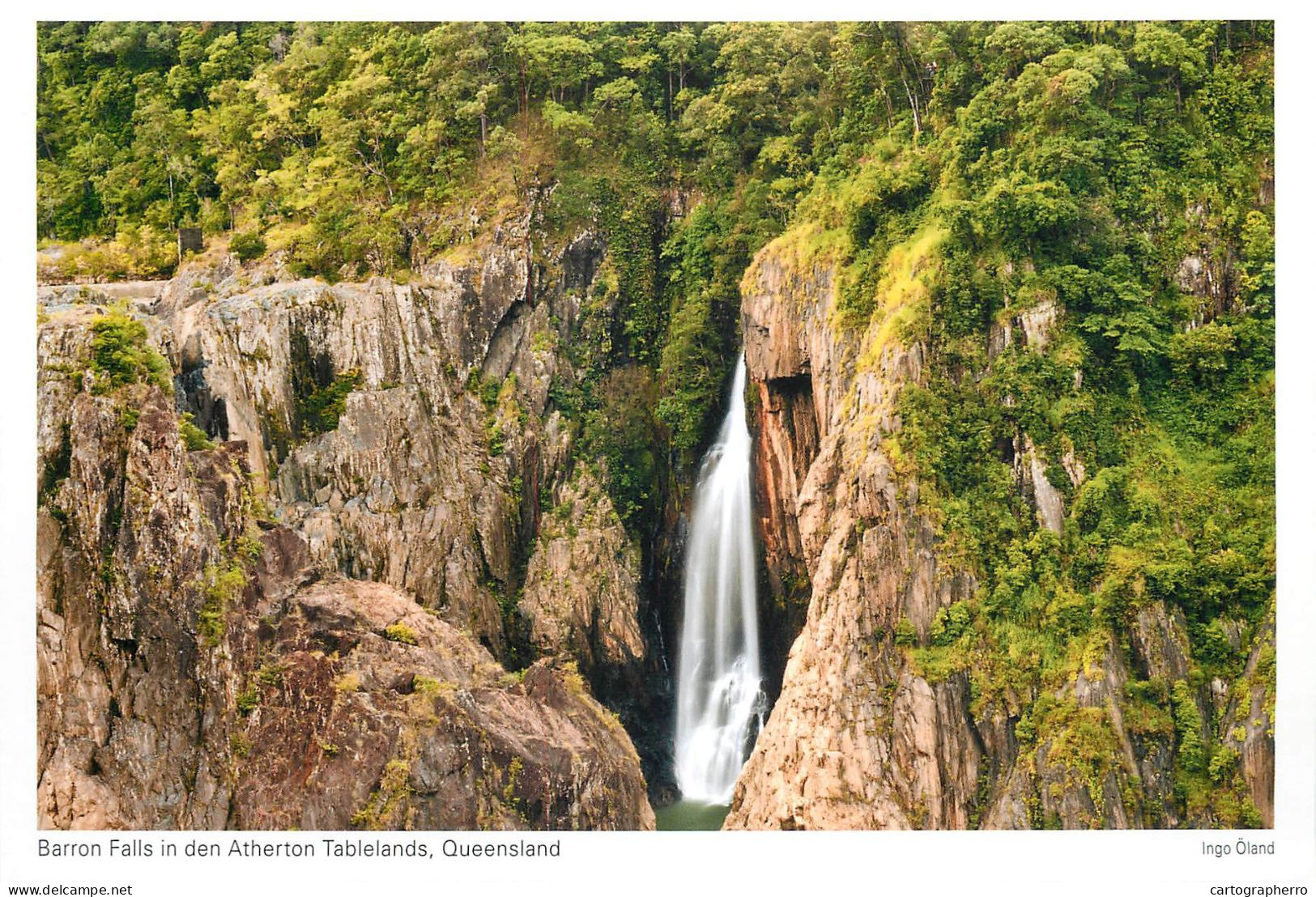 Postcard Australia Queensland Atherton Tablelands Barron Falls