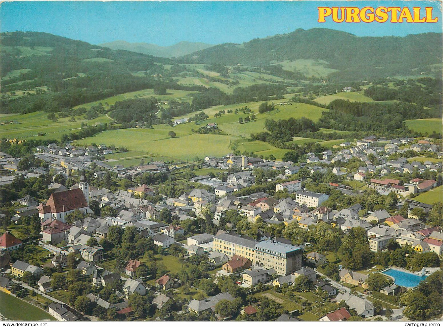 Postcard Austria Purgstall an der Erlauf panorama 1981