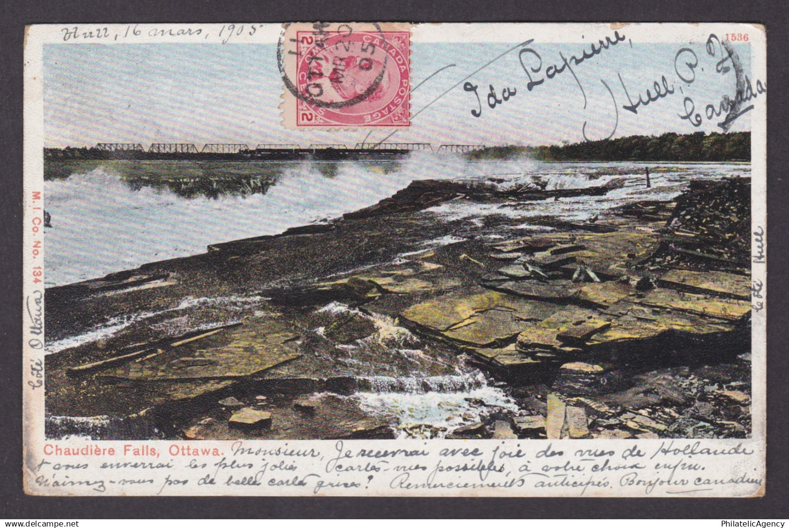 Postcard, CANADA, Ottawa, Chaudiere Falls