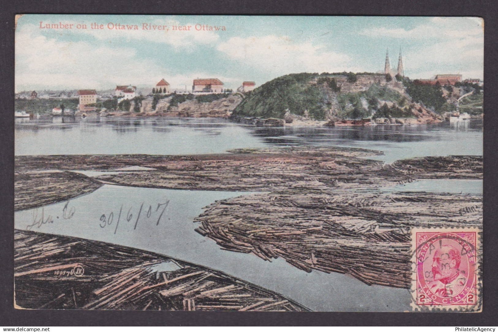 Postcard, CANADA, Ottawa, Lumber on the Ottawa River