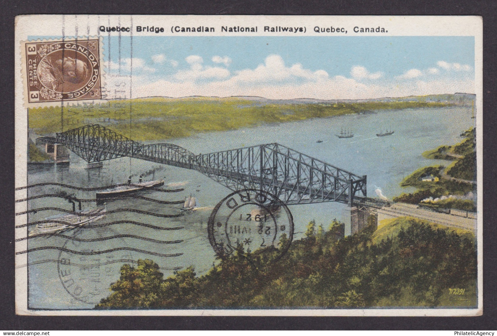 Postcard, CANADA, Quebec, Quebec Bridge (Canadian National Rallways)