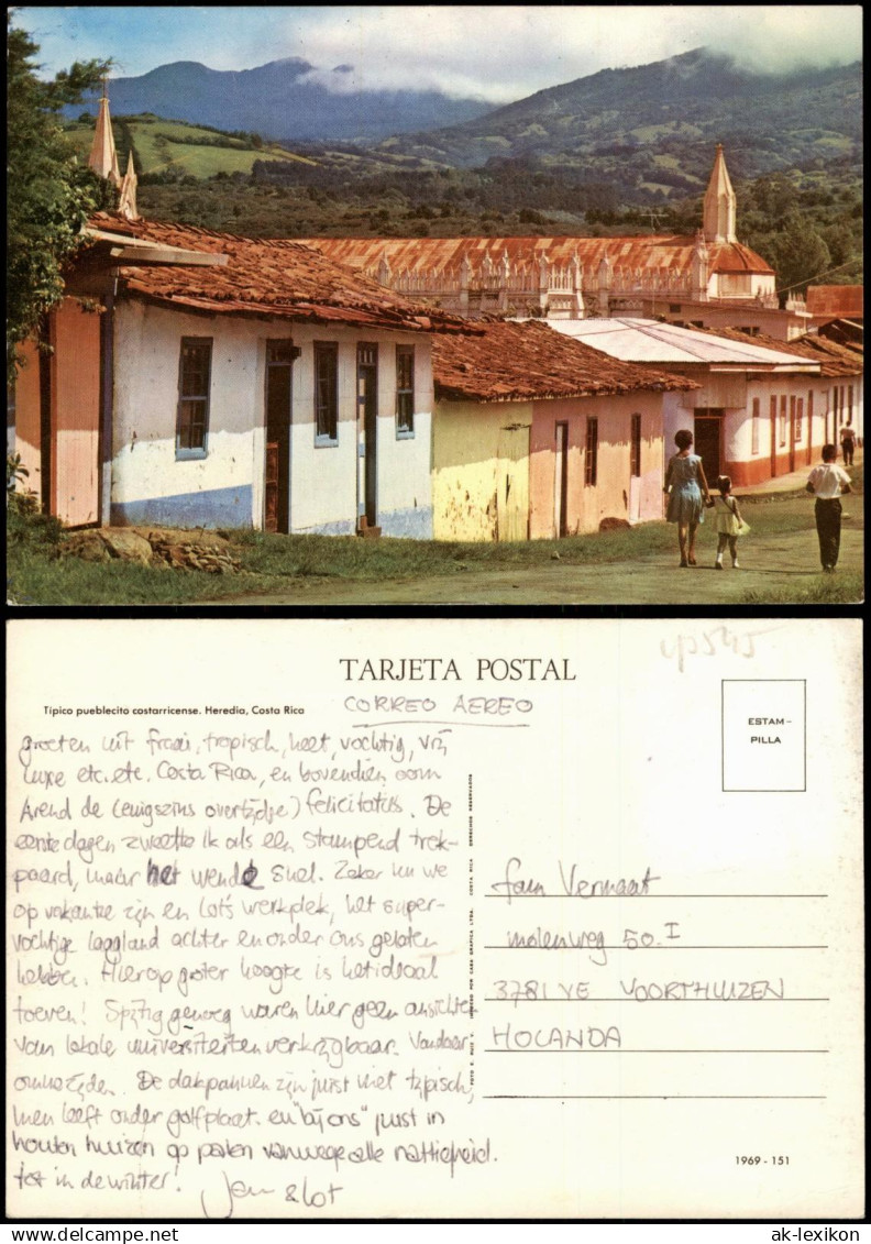 Postcard Costa Rica (Allgemein) Slum, Stadt Heredia Exoten-Karte 1982