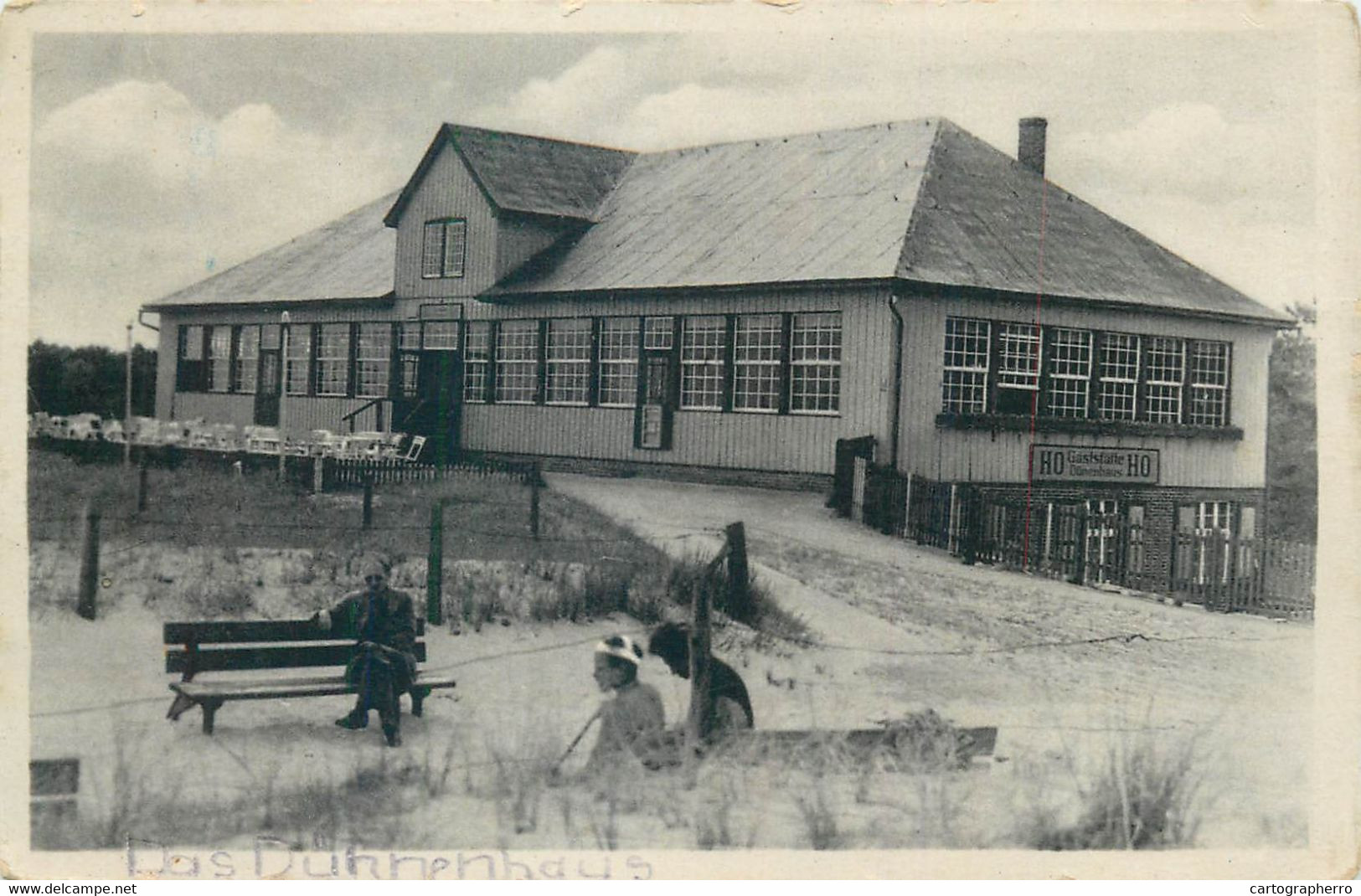 Postcard Germany Seebad Prerow 1952 Das Duhnehaus