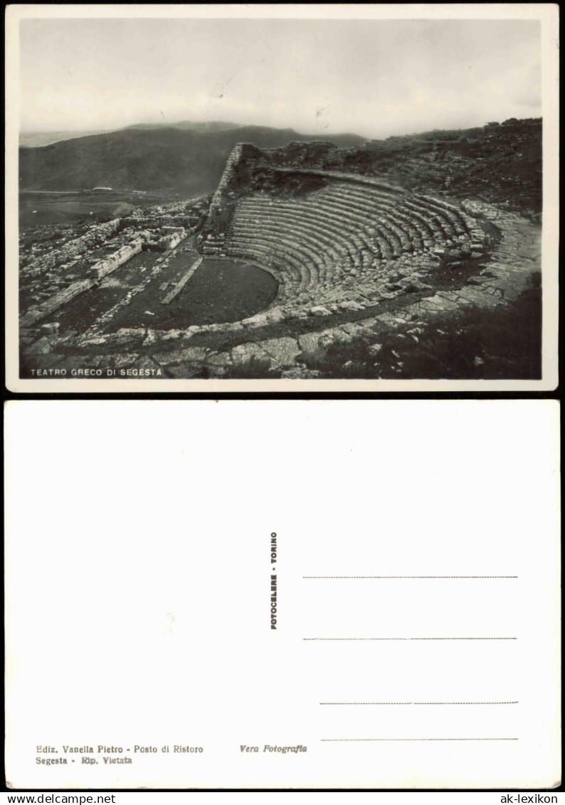 Postcard .Griechenland Griechenland TEATRO GRECO DI SEGESTA 1950