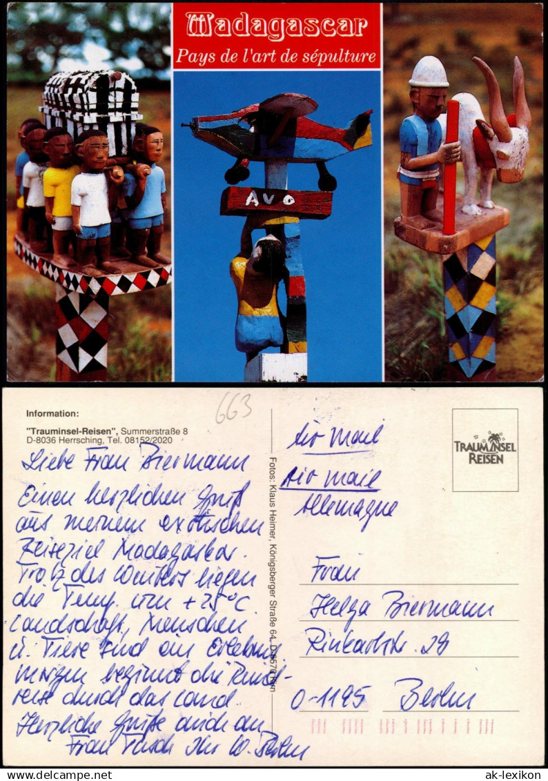 Postcard Madagaskar Typen - Kunst 1978