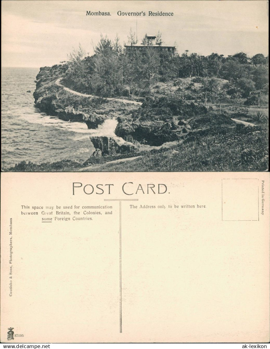 Postcard Mombasa Governor's Residence - Kenia 1911