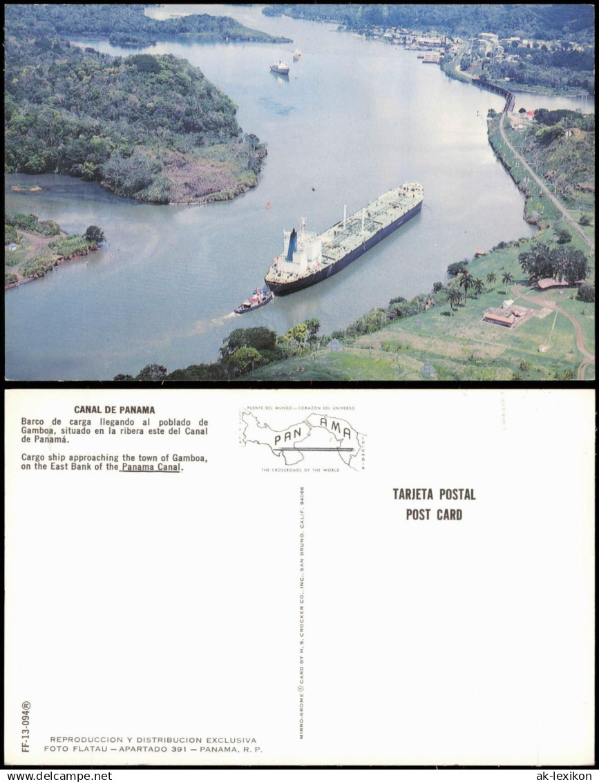 Postcard Panama-Stadt Panamá Luftbild Panamakanal Gamboa 1972