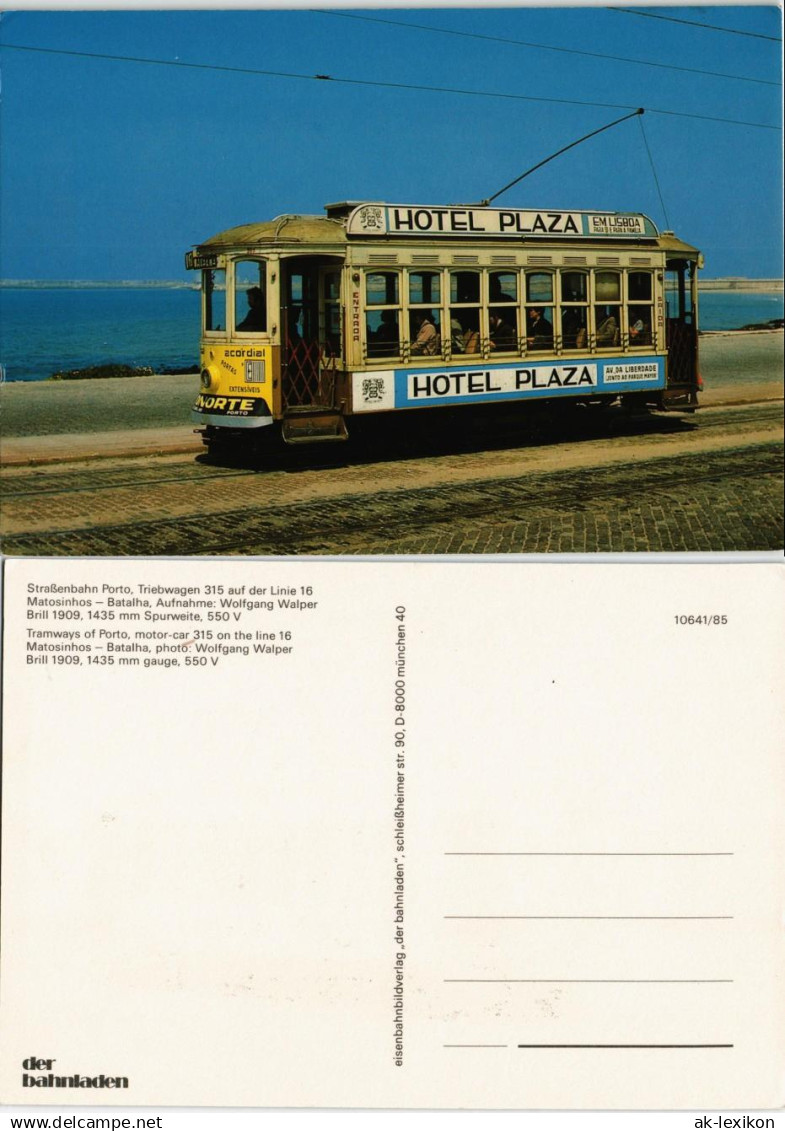 Postcard Porto Porto de Leixões - Straßenbahn 1985