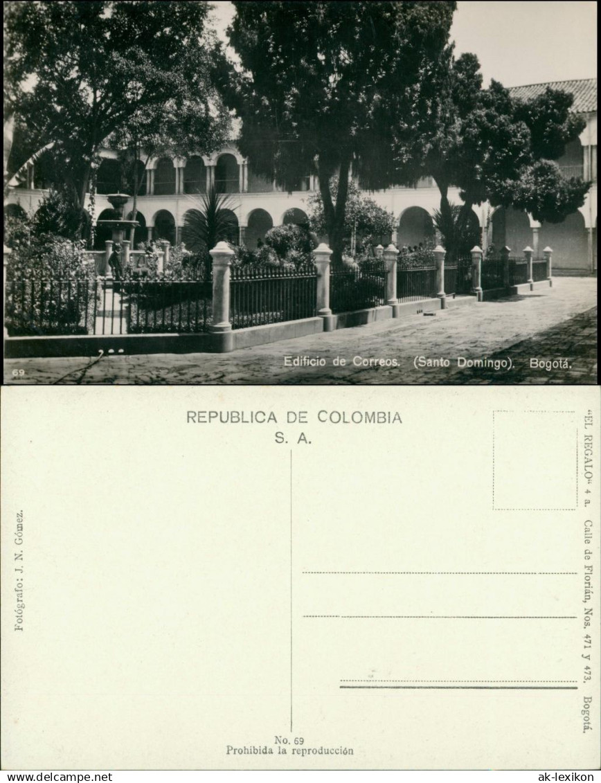 Postcard Santa Fe de Bogotá (D.C.) Edificio de Correos 1928